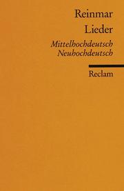 Cover of: Lieder. by Reinmar der Alte, Reinmar, Günther Schweikle, Reinmar, Günther Schweikle