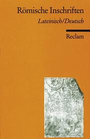 Cover of: Römische Inschriften: Lateinisch, Deutsch