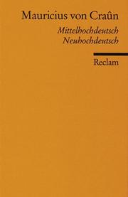 Cover of: Moriz von Craûn by Ulrich Pretzel, Albrecht Classen