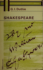 Cover of: Shakespeare. by George Ian Duthie