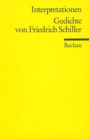 Cover of: Gedichte von Friedrich Schiller