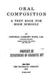 Cover of: Oral Composition: A Text Book for High Schools
