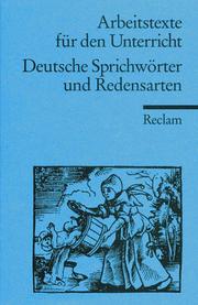 Cover of: Deutsche Sprichwörter und Redensarten.