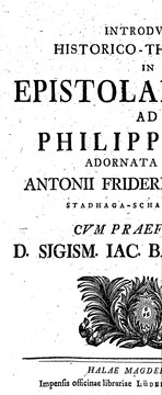 Cover of: Introdvctio historico-theologica in Epistolam Pavli ad Philippenses