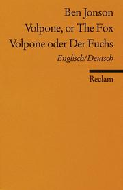 Cover of: Volpone oder Der Fuchs / Volpone, or The Fox.