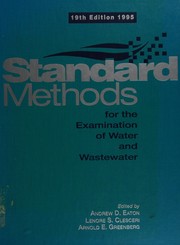 Standard methods for the examination of water and wastewater by American Public Health Association.