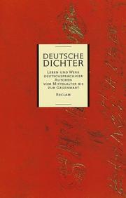 Cover of: Deutsche Dichter. by Gunter E. Grimm, Frank Rainer Max