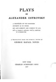 Plays by Aleksandr Nikolaevich Ostrovsky
