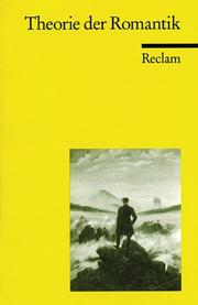 Cover of: Theorie der Romantik. by Herbert Uerlings
