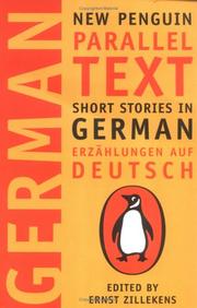 Cover of: Short stories in German by edited and translated by Ernst Zillekens.