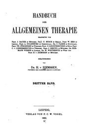 Cover of: Handbuch der Elektrotherapie
