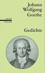 Gedichte by Johann Wolfgang von Goethe