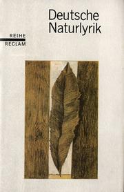 Cover of: Deutsche Naturlyrik. Vom Barock bis zur Gegenwart.