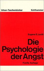 Cover of: Die Psychologie der Angst. by Eugene E. Levitt