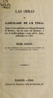 Cover of: Obras by Vega, Garcilaso de la