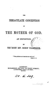 Cover of: The Immaculate Conception of the Mother of God by 