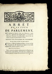 Arrêt de la cour de Parlement, qui condamne un imprimé, sans nom d'imprimeur, ayant pour titre Almanach des honnêtes gens by France. Parlement (Paris)