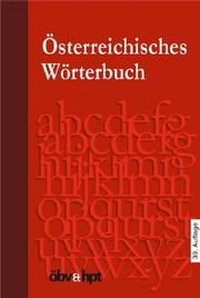 Cover of: Österreichisches Wörterbuch