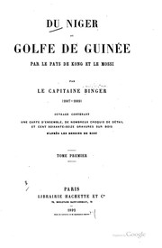 Cover of: Du Niger au Golfe de Guinée par le pays de Kong et le Mossi by Louis Gustave Binger