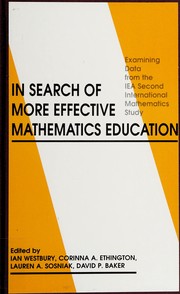 Cover of: In search of more effective mathematics education