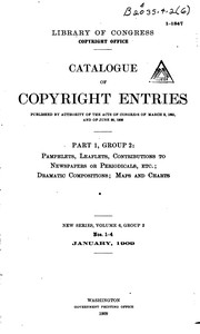 Cover of: Catalogue of Copyright Entries by Library of Congress. Copyright Office.