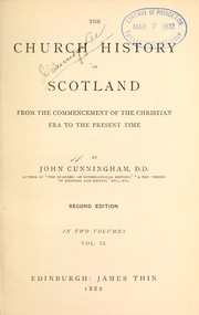 Cover of: The church history of Scotland: from the commencement of the Christian era to the present time.