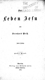 Cover of: Das leben Jesu