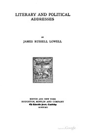 Cover of: The writings of James Russell Lowell.
