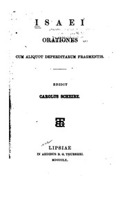Cover of: Orationes cum aliquot deperditarum fragmentis
