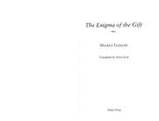 The enigma of the gift by Maurice Godelier