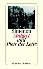 Cover of: Maigret und Pietr der Lette by Georges Simenon