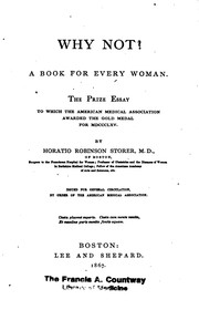 Cover of: Why Not?: A Book for Every Woman