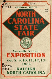 Cover of: Premium list by North Carolina State Fair