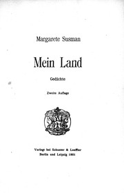 Cover of: Mein Land: Gedichte