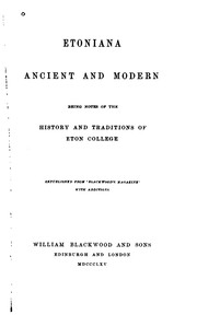 Cover of: Etoniona ancient and modern by William Lucas Collins