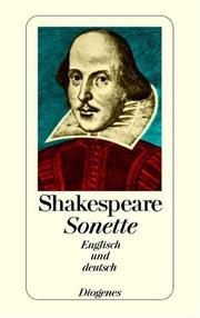 Cover of: Sonette. Engl./Dt. Übersetzt von Tieck, Regis, u.a., Einleitung von Hanno Helbling. by William Shakespeare, William Shakespeare