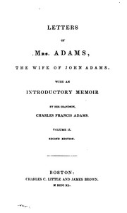 Cover of: LETTERS OF MRS. ADAMS by Charles Francis Adams Jr.