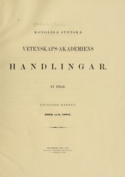 Cover of: Svenska vetenskapsakademien handlingar