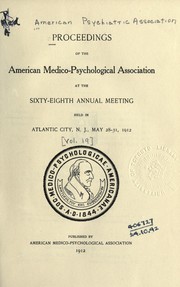 Cover of: Proceedings of the annual meeting by American Psychiatric Association