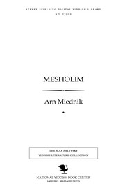Cover of: Mesholim