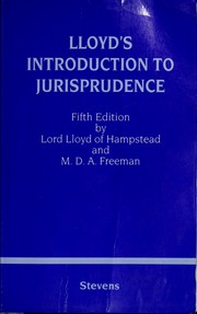 Cover of: Lloyd's Introduction to jurisprudence