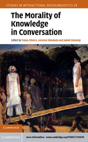 Cover of: The morality of knowledge in conversation