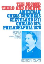 The Second, Third and Fourth American Chess Congress by Georg Olms Verlag AG