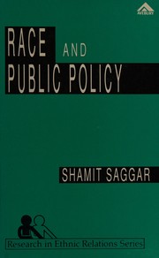 Cover of: Race and public policy by Shamit Saggar