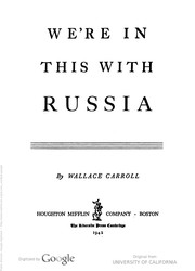 Cover of: We're In This With Russia by 