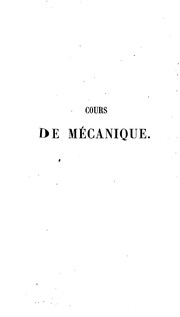 Cover of: Cours de mécanique à l'usage des candidats à l'Ecole cantrale des artes et manufactures by Paul Appell