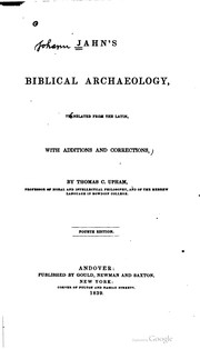 Cover of: Jahn's Biblical archaeology: translated from the Latin, with additions and corrections