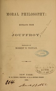 Cover of: Moral philosophy: extracts from Jouffroy.