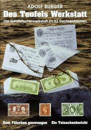 Cover of: Des Teufels Werkstatt. Die Geldfälscherwerkstatt im KZ Sachsenhausen.