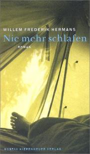 Cover of: Nie mehr schlafen.